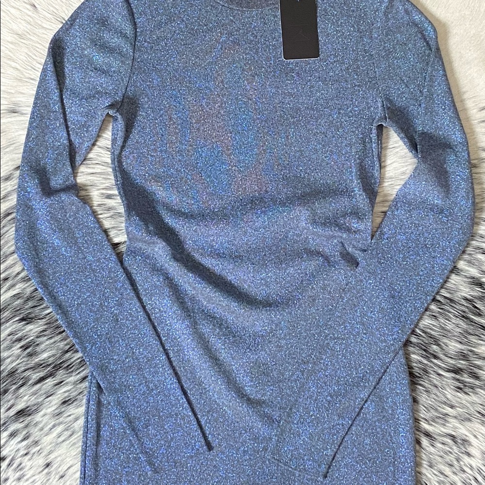 ZEYNEP ARCAY METALLIC MINI-DRESS, IT/40 GREY-BLUE - Picture 6 of 11